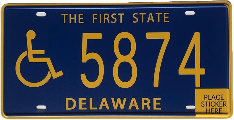 ROOKOPR Delaware License Plate Aluminum Novelty Car Decor License Plates 12"x6" Front of Car Decorative Retro Rusty License Plate for Men Women Car-08 - Image 4